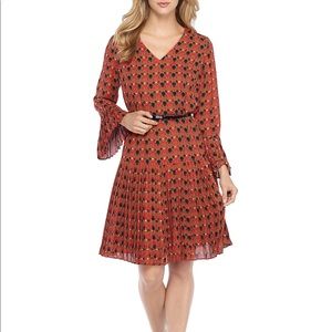 The Limited NWT Pleated Bell Sleeve Dress size 14